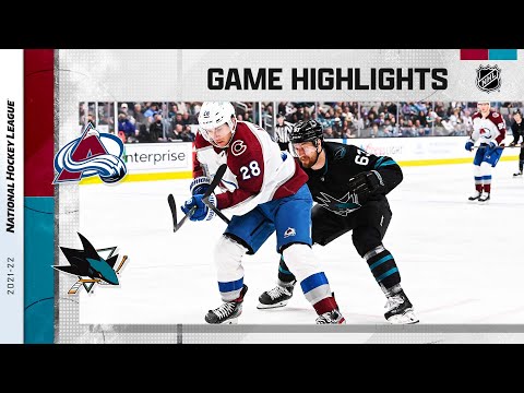 Avalanche @ Sharks 3/18 l NHL Highlights 2022