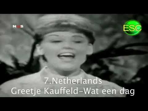 My top 16 of Eurovision 1961 (now with fantastic insightful commentary in annotations!)