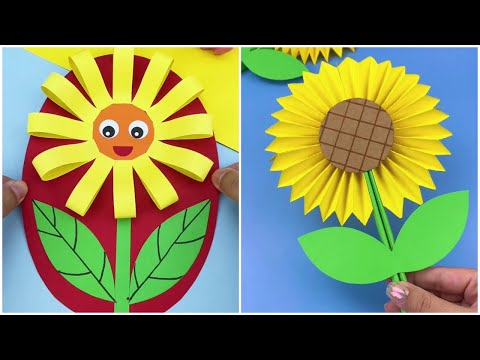 Easy Way To Make Beautiful Paper Sunflower | DIY Sunflower Easy | Paper Craft Tutorial