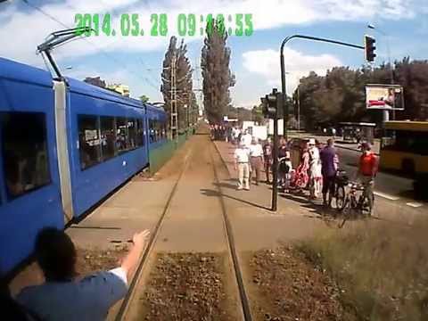 Kraków.Pocałunek z tramwajem.