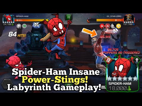 Spider-Ham In Labyrinth! | 272k+ Power Sting Damage! | Marvel Contest Of Champions