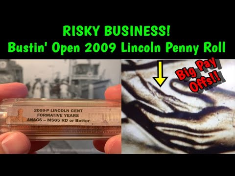 ULTRA RISKY 2009 Lincoln Penny Roll Opening!  Potential Doubled Die Payoffs!!