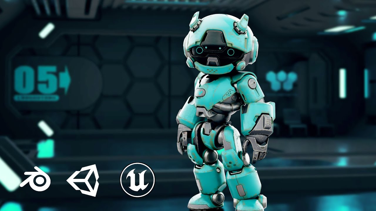 Robo Zero-H Auto-Rig Pro Rigged For Mixamo Unreal Engine Unity 3D Model