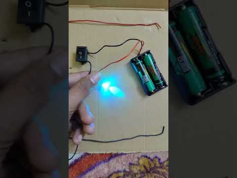 LED Light Connect with AA Battery🔋 🔋 🔋 🚨 🚨 🚨 Battery Holder Switch LED light Battery Wire #prthakur