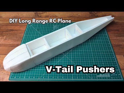 Pusher Long Range RC Plane V-Tail | Fuselage Build Part 1  @INDIRC1