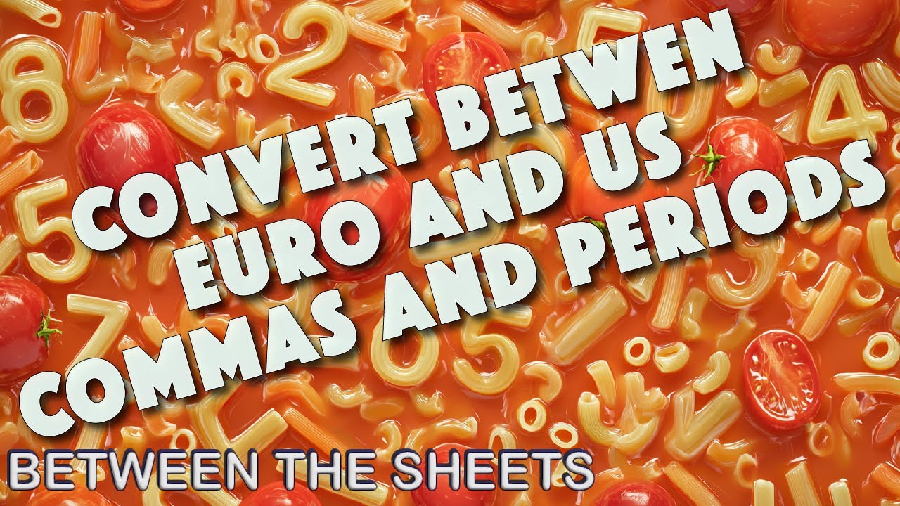 Convert between European and US commas and periods for thousands and decimals