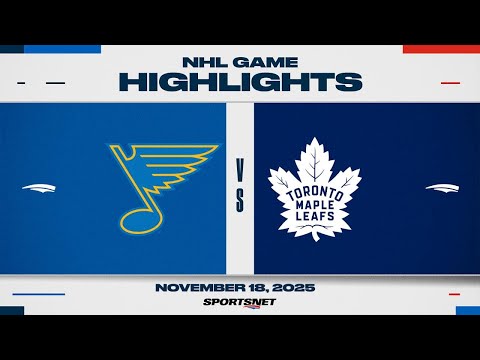 NHL Highlights | Maple Leafs vs. Blues | November 18, 2025