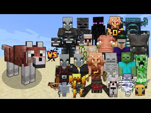 New Updated & Stronger Wolf Armor - Minecraft Wolf vs All Mobs - Java Edition Snapshot 29w09a