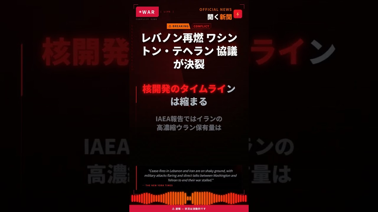 レバノン再燃 ワシントン・テヘラン 協議が決裂