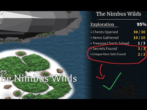 All secrets and item set locations in Nimbus Wilds | Arcane Odyssey