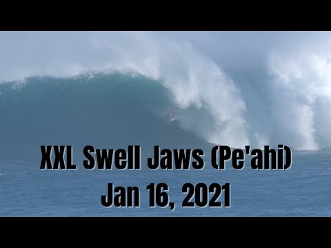 RAW - Super Swell Saturday (30-40 feet), Jaws Pe'ahi Highlights Jan 16, 2021