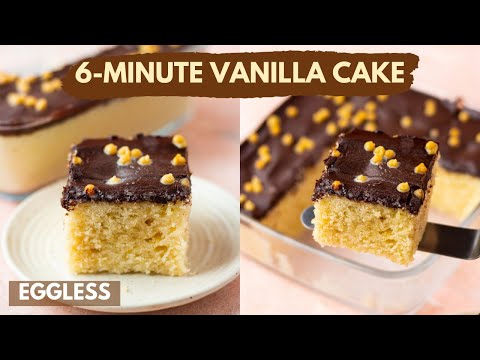 Easiest Cake Recipe EVER!  Eggless Vanilla Cake in 6 Minutes no OTG | No Egg Microwave Vanilla Cake