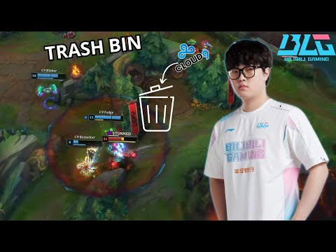 GIGA BIN throwing C9 to the trash BIN