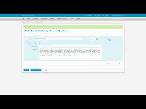 CS-Cart 3 - FAQ addon - Faq page