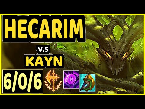 KREOX (HECARIM) vs KAYN - 6/0/6 KDA JUNGLE GAMEPLAY - EUW Ranked GRANDMASTER