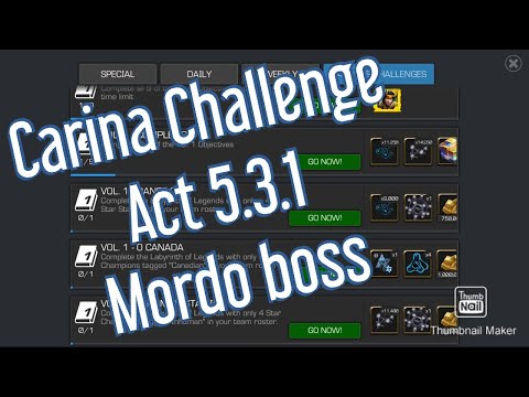 Carina Challenge  Act 5.3.1 only 3* champ marvel contest of champion's