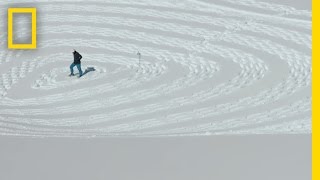 One Man’s Walk in the Snow Creates a Giant Masterpiece | Short Film Showcase