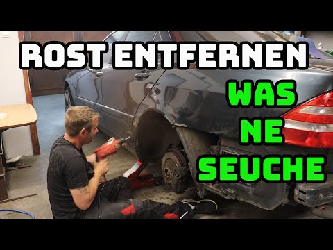 Rostbehandlung Auto (Mercedes W220) 💪 entlacken, schleifen, spachteln, grundieren und Lackieren😤