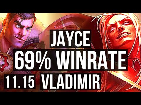 JAYCE vs VLADIMIR (TOP) | 69% winrate, 8/2/7, Legendary | KR Diamond | v11.15