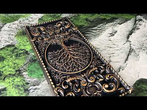 Нард из дерева и стекла «Дерево жизни» контраст стихий - фото 1 - id-p2972409132