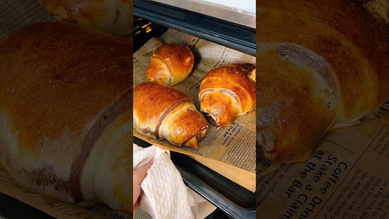 🥐🍫 ШОКОЛАДНЫЕ КРУАССАНЫ-РУЛЕТИКИ #рецепты