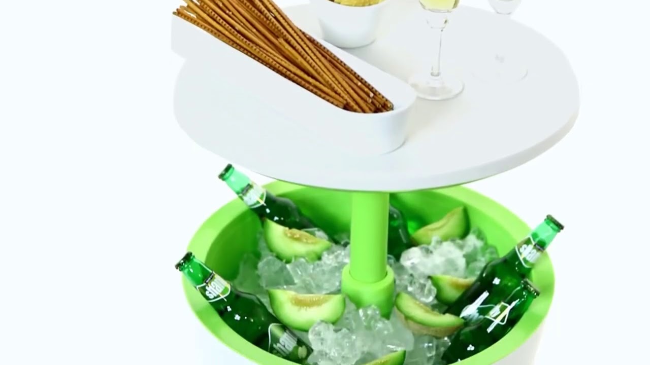 KETER ΤΡΑΠΕΖΑΚΙ ΜΕ ΕΝΣΩΜΑΤΩΜΕΝΗ ΠΑΓΩΝΙΕΡΑ 57-84CM Ø 49.5 ΑΣΠΡΟ