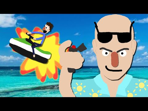 Zombey sprengt ein Jetski.