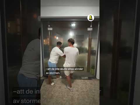 Flyr i panik – kraftig storm i semesterorten