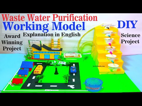 waste water treatment working model explanation in English for science exhibition diy howtofunda