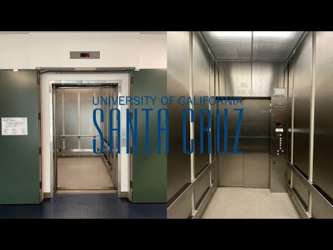Tall Amtech Hydraulic Elevator - Social Sciences 1 Bldg. - UCSC in Santa Cruz, CA.
