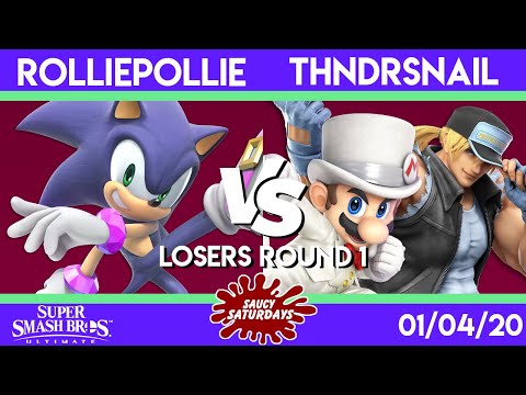 Saucy Saturdays #13 - RolliePollie (Sonic) VS. THNDRSNAIL (Mario, Terry) - LR1 - Smash Ultimate