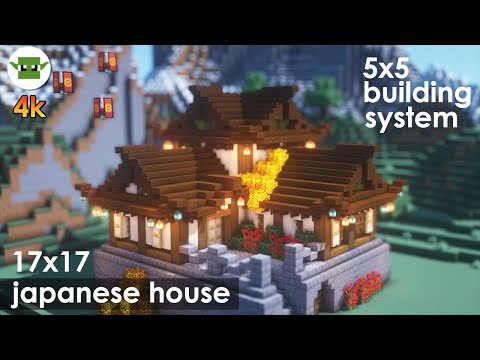 Minecraft | How to Build a Small Japanese House [EASY 5x5 System]