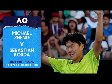 Michael Zheng v Sebastian Korda Extended Highlights | Australian Open 2026 First Round