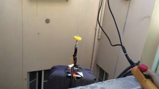 Pulley system for luggage at Palazzo Branchi