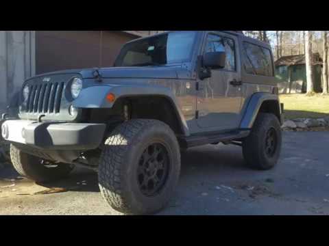 Checking the front end on a Jeep Wrangler