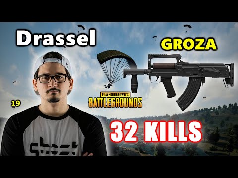 Drassel & Shrimzy - 32 KILLS - GROZA - DUO vs SQUADS! - PUBG