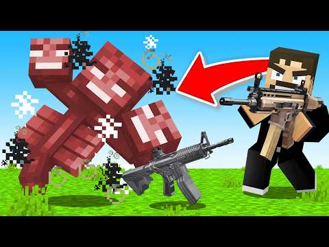 Minecraft, but MOBS Drop Random Weapons