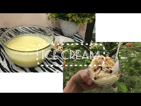 //custard ice cream recipe// homemade ice cream recipe// by shamima kitchen