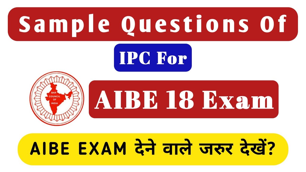 Watch video IPC imp questions for AIBE || AIBE 2023 || BCI || AIBE 17 applicants must watch Now IPC imp questions for AIBE || AIBE 2023 || BCI || AIBE 17 applicants must watch