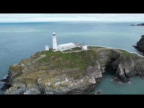 SOUTH STACK ISLAND ANGLESEY BY DRONE 4K