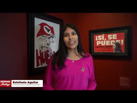 Dolores Huerta Display no LA Plaza's LA Starts Here! Exposição com Estefania Aguilar