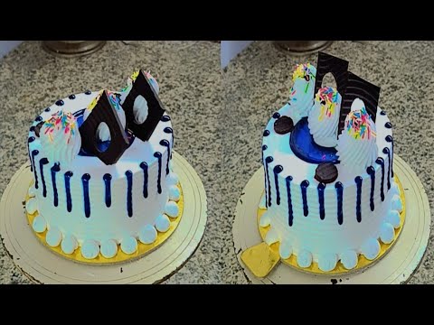How to make blueberry cake || blueberry cake design  birthday cake recipe , amazing cake 🎂