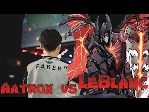 Faker - Aatrox vs LeBlanc Mid - LoL Season 9 KR Ranked | League Of Legends