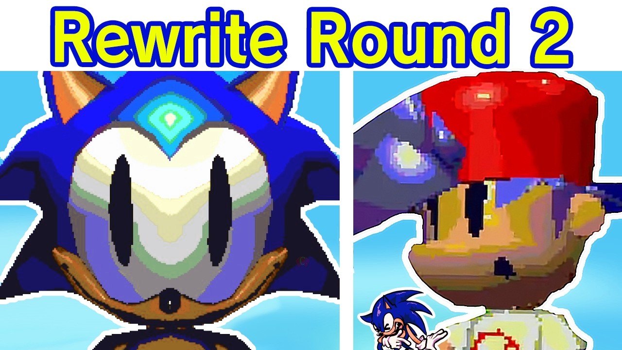 Friday Night Funkin' VS Rewrite - ROUND 2 - Sonic.EXE (FNF Mod) (Sonic/Lord X/Trinity Encore)
