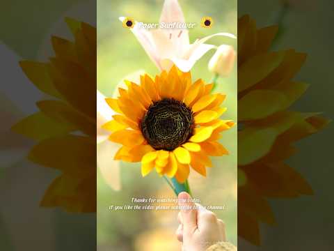 🌻How to make Paper Sunflower 🌻#diy #paperflower #gift #handmadegifts #handmade