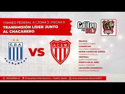FUTBOL EN LA RADIO: 17.05 - ARGENTINO de Monte Maíz - ATLÉTICO SAN MARTÍN - 9na fecha - FEDERAL "A"
