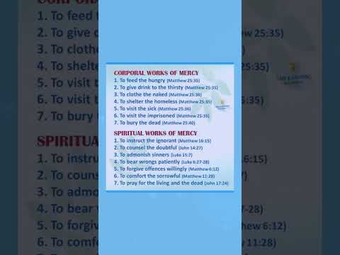 Corporal and Spiritual Works of Mercy