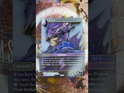 A 3D Shadowbox Card of Kain from Final Fantasy IV (Dissidia NT version).