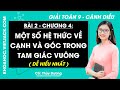 Toán lớp 9 Bài 2: Một số hệ thức về cạnh, góc trong tam giác vuông - trang 82, 87 | Cánh diều
