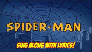 Spider-Man 1967 cartoon theme song - lyrics on screen